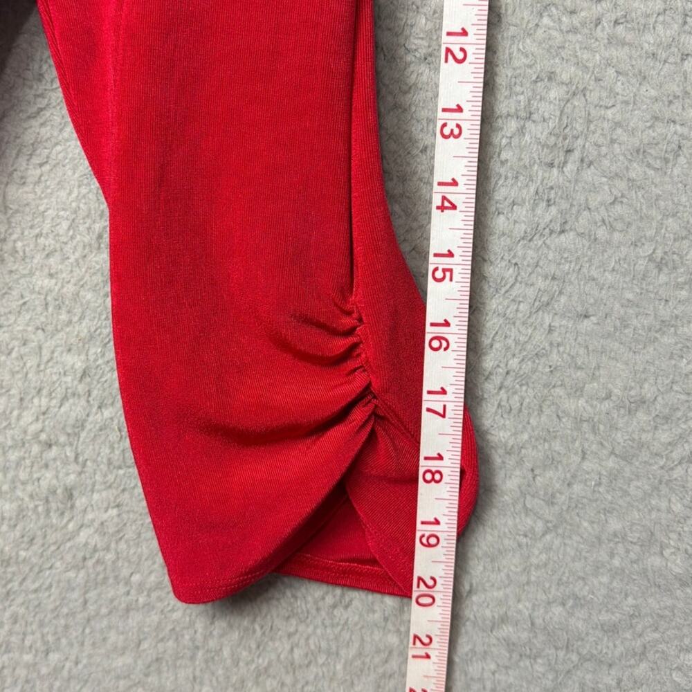 Chico's Travelers Liquid Knit Jacket Red SZ XL Red Wrinkle Free Travel Resort - Picture 5 of 8